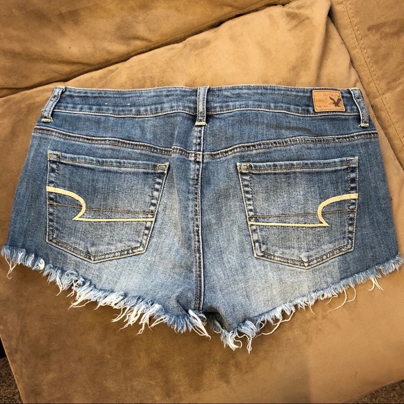 American Eagle Distressed Shorts w/ Jewels, Sz 10 - Picture 3 of 4